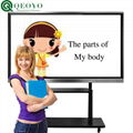 qeoyo HD android windows system all in one  touch screen interactive whiteboard  3