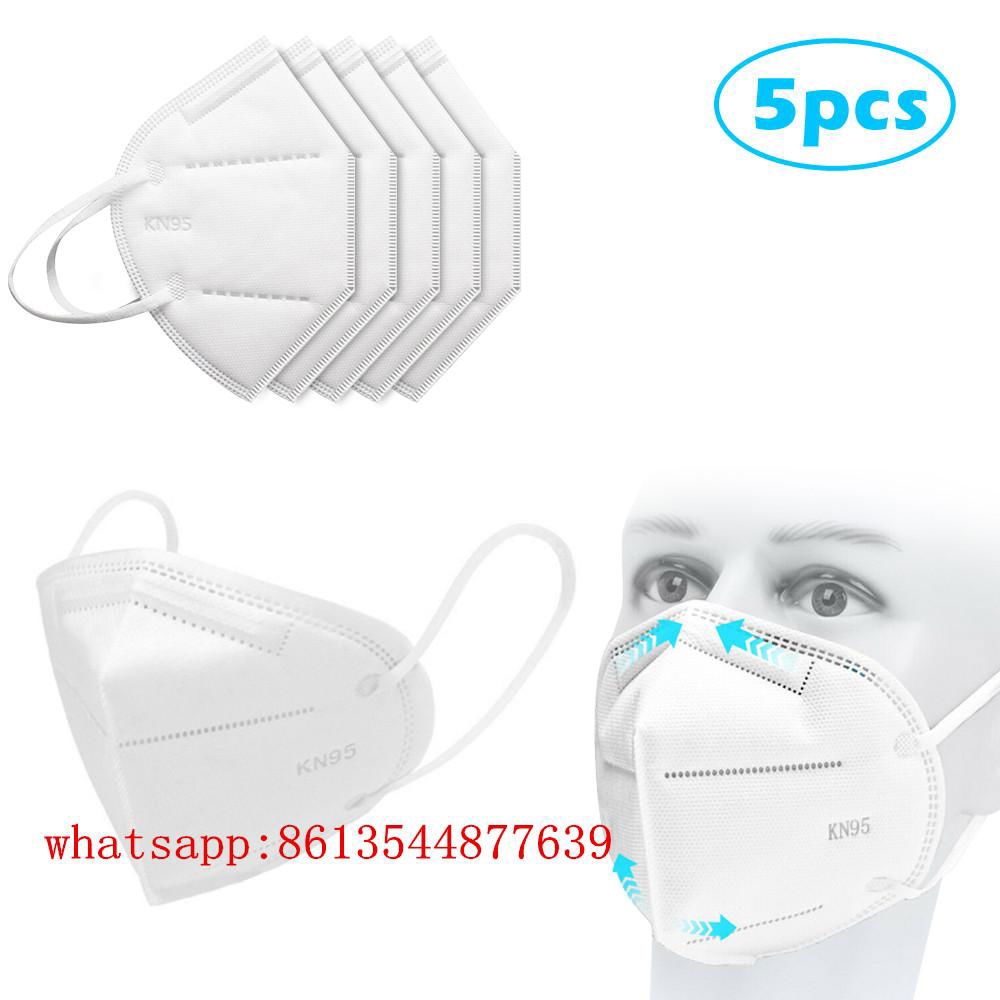 5 PCS KN95 Regular Masks Bagged Air Purifying Dust Pollution Masks 3