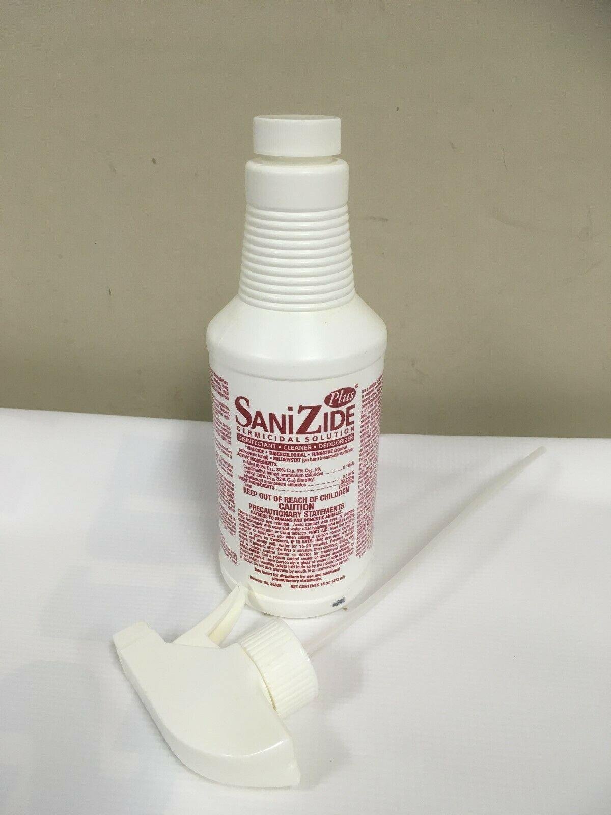 16 OZ SaniZide Plus Disinfectant Solution Spray PROFESSIONAL GRADE Sanitizer