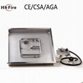 Outdoor Stainless Steel  Square Gas Fire Pit  with Electronic ignition System 1