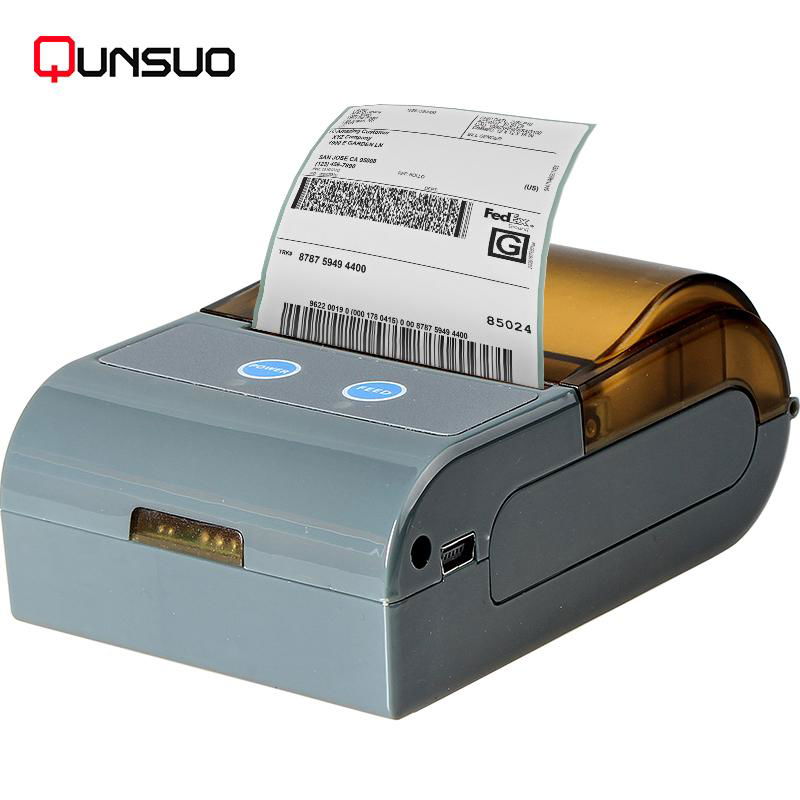 Support Android IOS Windows direct thermal label printer with USB Bluetooth RS23 2