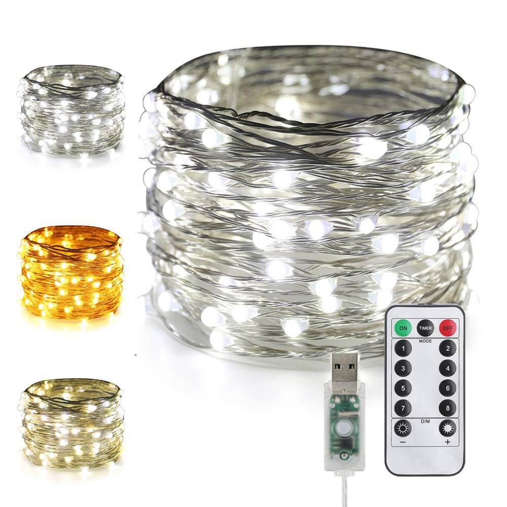 5m 50 LED Twinkle Dual Colour Changing Battery and USB fairy lights 3