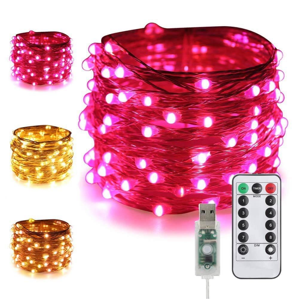 5m 50 LED Twinkle Dual Colour Changing Battery and USB fairy lights