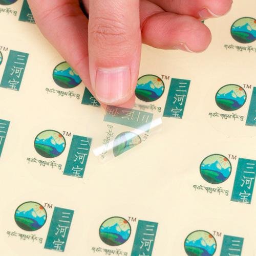 transparent self adhesive label sticker printing