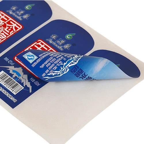 China Factory Wholesale double side printing pearlized BOPP bottle water label 2