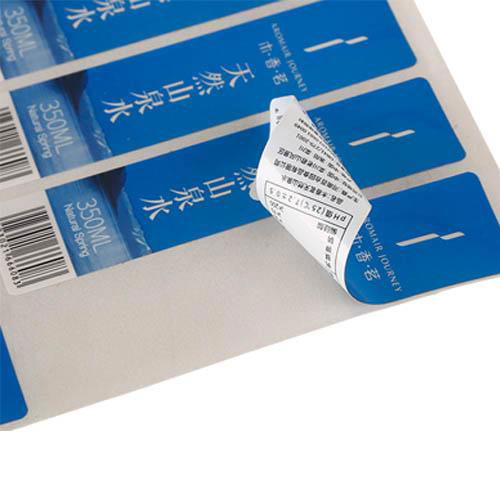 China Factory Wholesale double side printing pearlized BOPP bottle water label 4