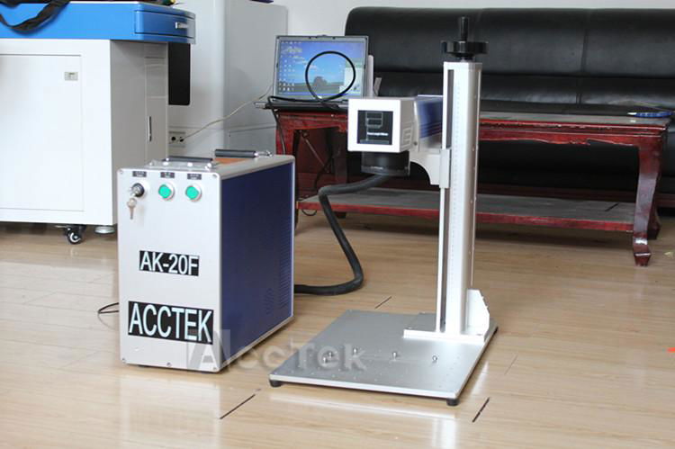Acctek cheapmetal fiber laser makrking machine 20W mimi portable fiber laser cnc 2