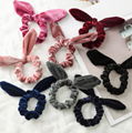 HISUM FASHION silk Scrunchies with knot 3