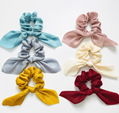 HISUM FASHION silk Scrunchies with knot