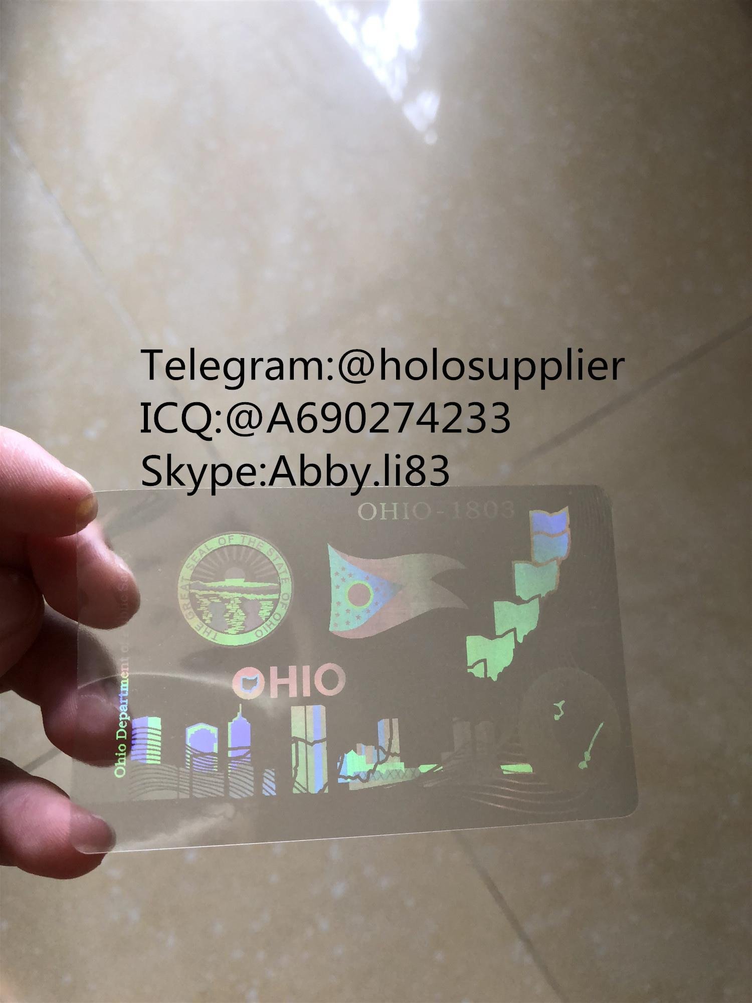 Ohio id overlay  ID state hologram