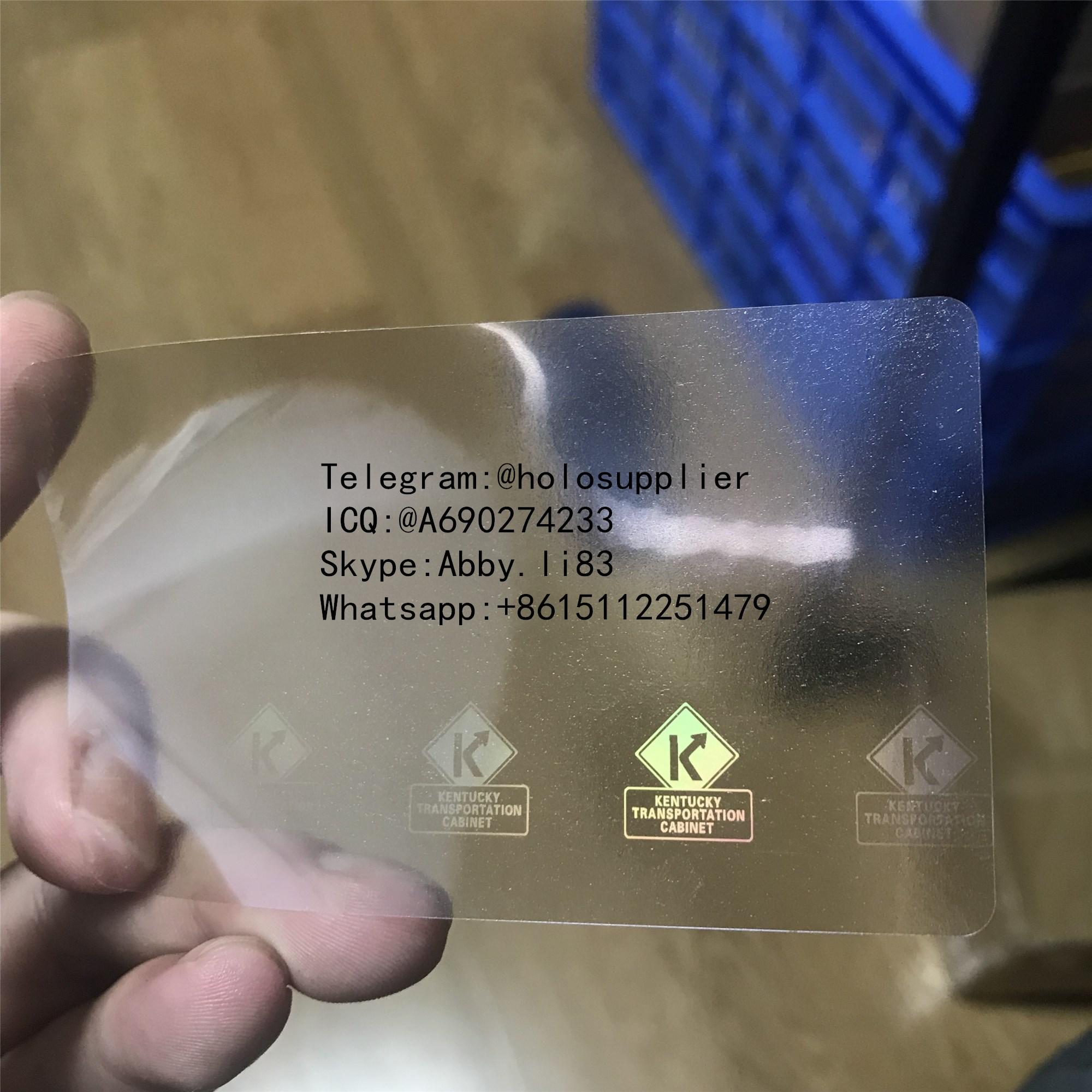 Kentucky KY ID DL hologram overlay sticker Kentucky ID template (China