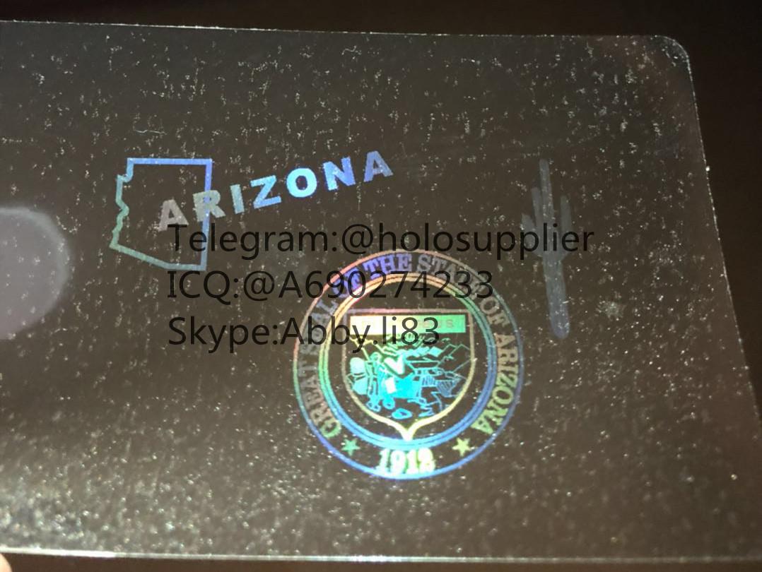 New Arizona id overlay AZ ID state hologram (China Trading Company