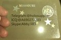 Missouri with UV ID hologram sticker MO id overlay