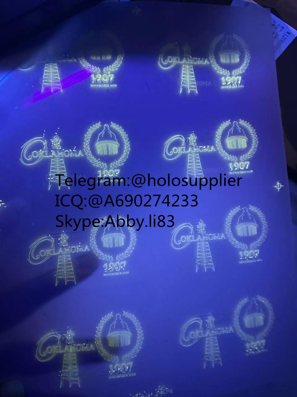 New Oklahoma ID hologram laminate sheet OK sheet (China Trading Company