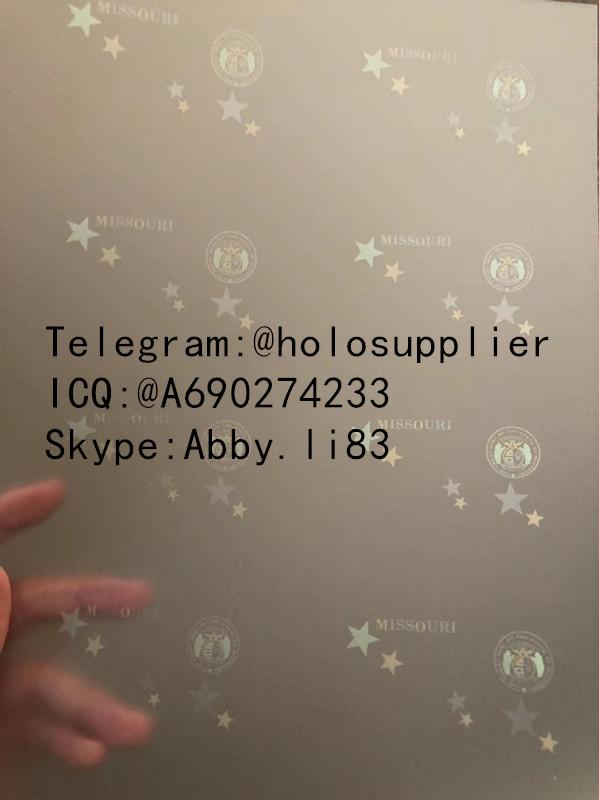 Missouri laminate sheet with UV MO ovi (China Trading Company) Other