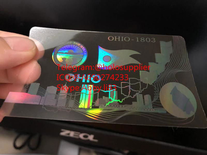 Ohio  hologram overlay sticker Ohio