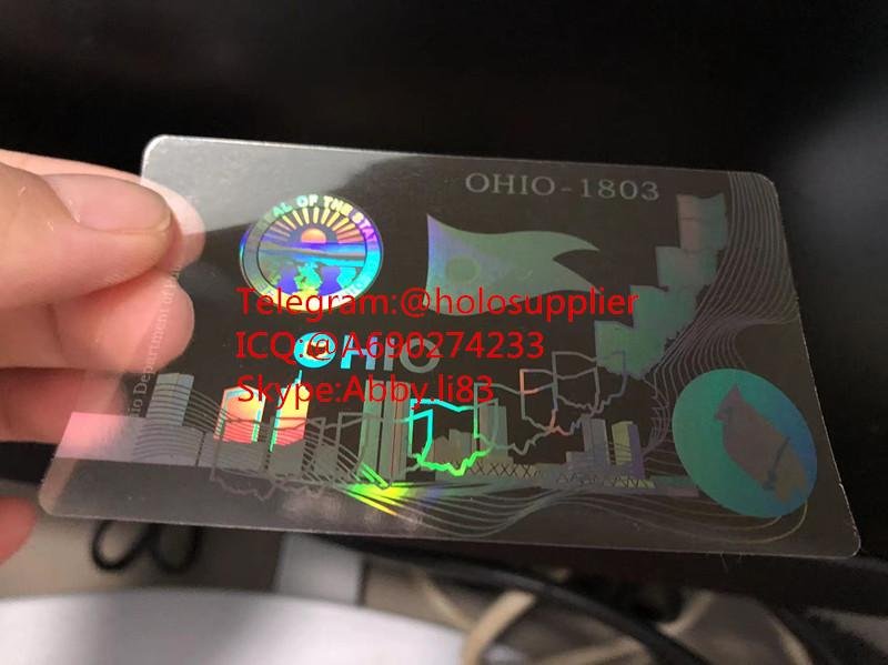 Ohio  hologram overlay sticker Ohio 2