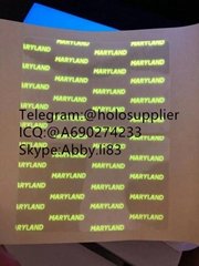 Maryland MD hologram overlay sticker with UV