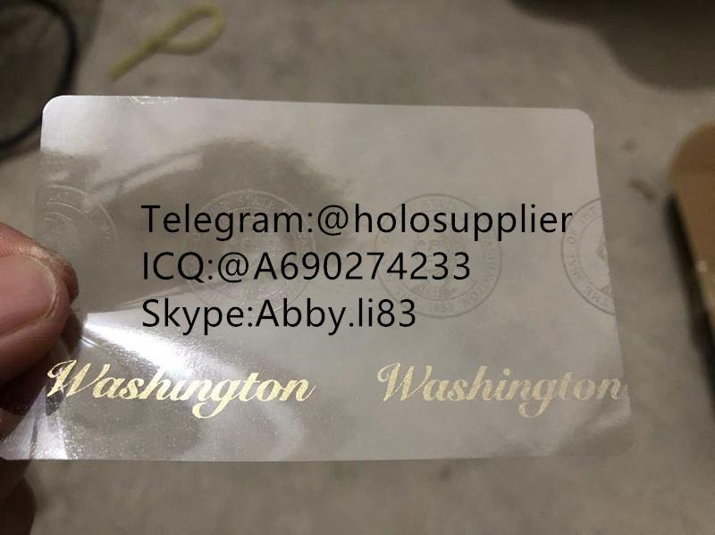 Washington  hologram WA overlay sticker with UV 