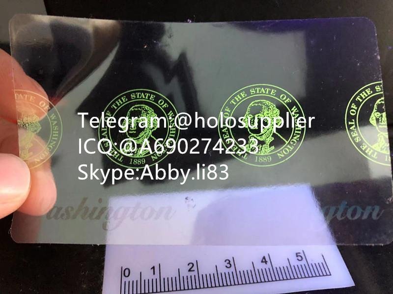 Washington  hologram WA overlay sticker with UV  2
