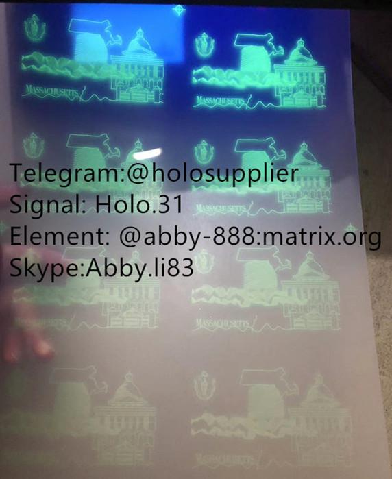 Massachusetts semi laminate sheet MA OVI sheet hologram 2