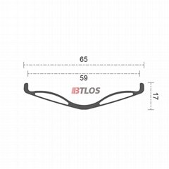 BTLOS FS65 Premium 65mm wide 26 inch fat bike single wall carbon rims