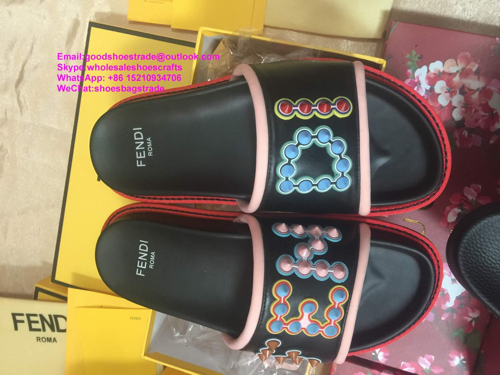 fendi shearling slide sandals