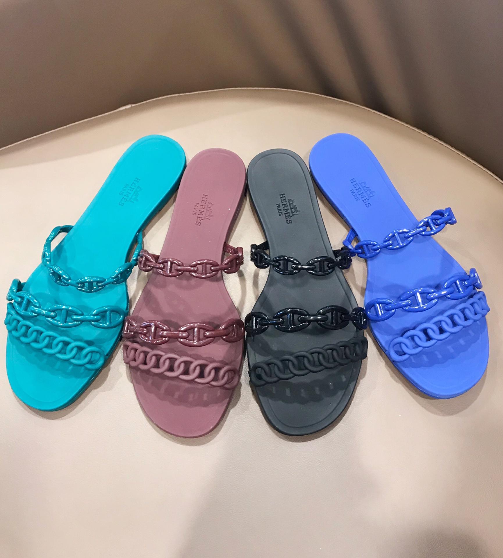 hermes jelly sandals