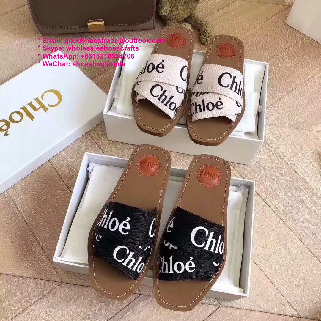 slides sandal slipper shoes Woody flat mule in canvas (China Trading ...