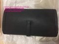 H clutch bag Palladium Hermes Constance Short Wallet Epsom Leather Compact purse