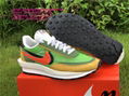 Authentic Sacai x Nike LDV Waffle Daybreak Green Orange Sports shoes sacai nike