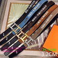        belts        straps H belt buckle Reversible leather strap 32 mm Quizz be 15