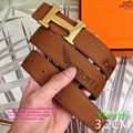        belts        straps H belt buckle Reversible leather strap 32 mm Quizz be 20