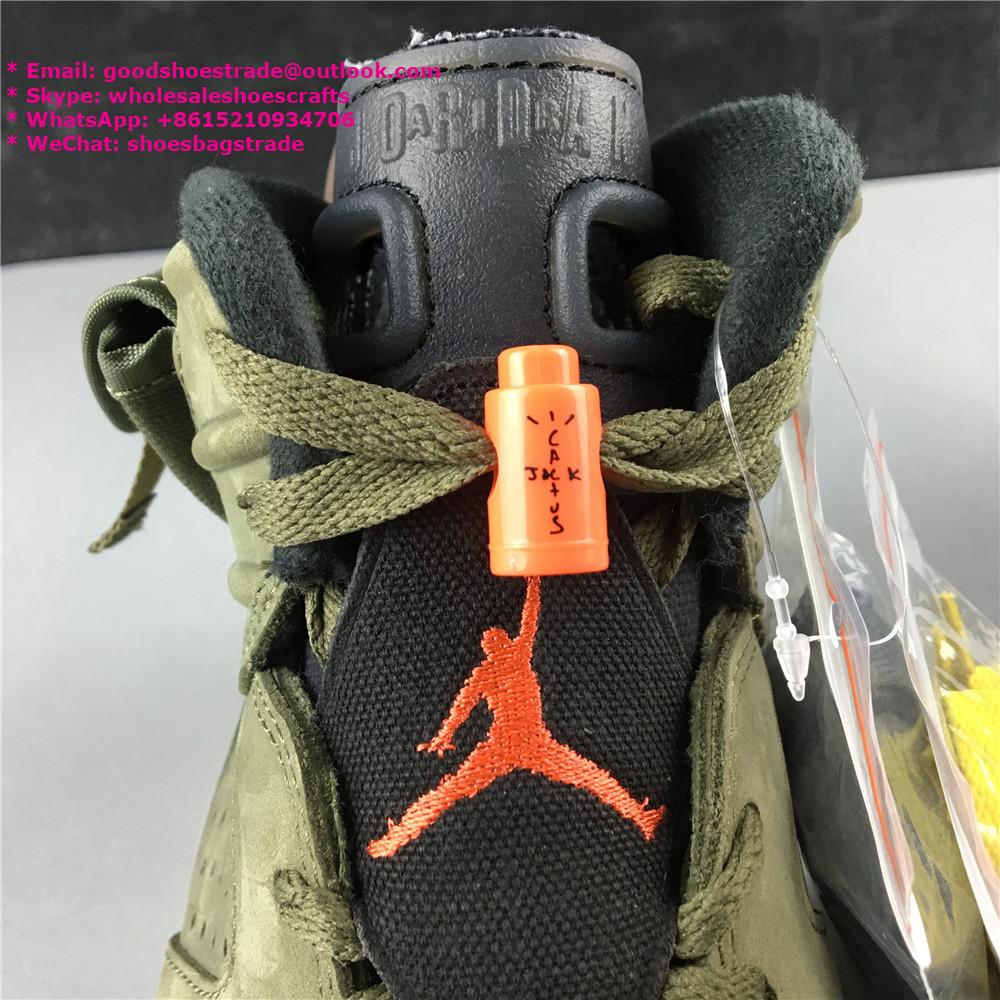      Air Jordan 6 Travis Scott Cactus Jack Olive jordan shoes jordan men's shoes 4