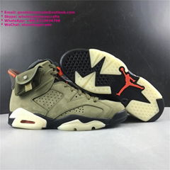 Nike Air Jordan 6 Travis Scott Cactus Jack Olive jordan shoes jordan men's shoes