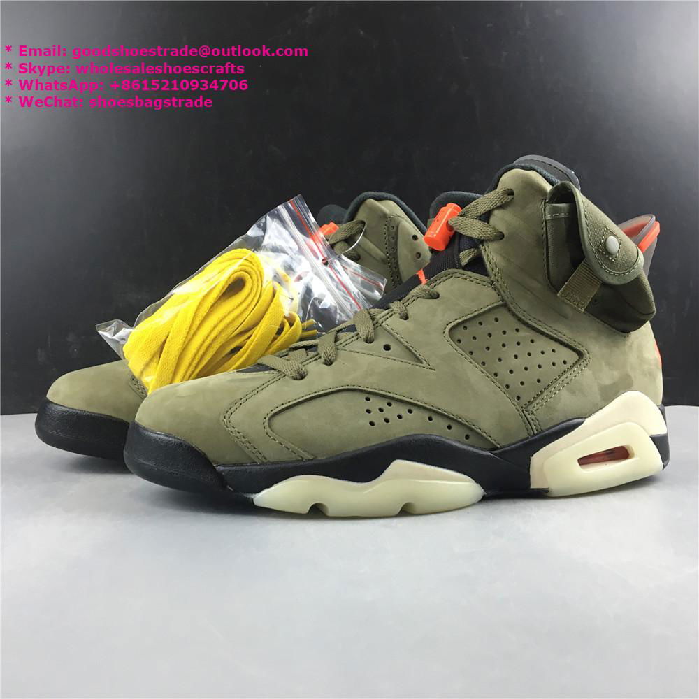      Air Jordan 6 Travis Scott Cactus Jack Olive jordan shoes jordan men's shoes 3