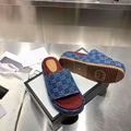 beige brick red GG canvas Women's Original GG slide sandal       platform sandal 10