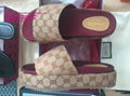 beige brick red GG canvas Women's Original GG slide sandal       platform sandal 3