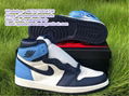 UNC blue white Air Jordan 1 High OG Obsidian University Blue Volt Gold Fearless  1