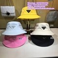 Prada nylon bucket hats caps sunhat sunbonnet sombrero beach hat dior visor cap 