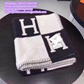 wholesale Hermes CASHMERE WOOL THROW BLANKET H logo Blanket free shipping discou