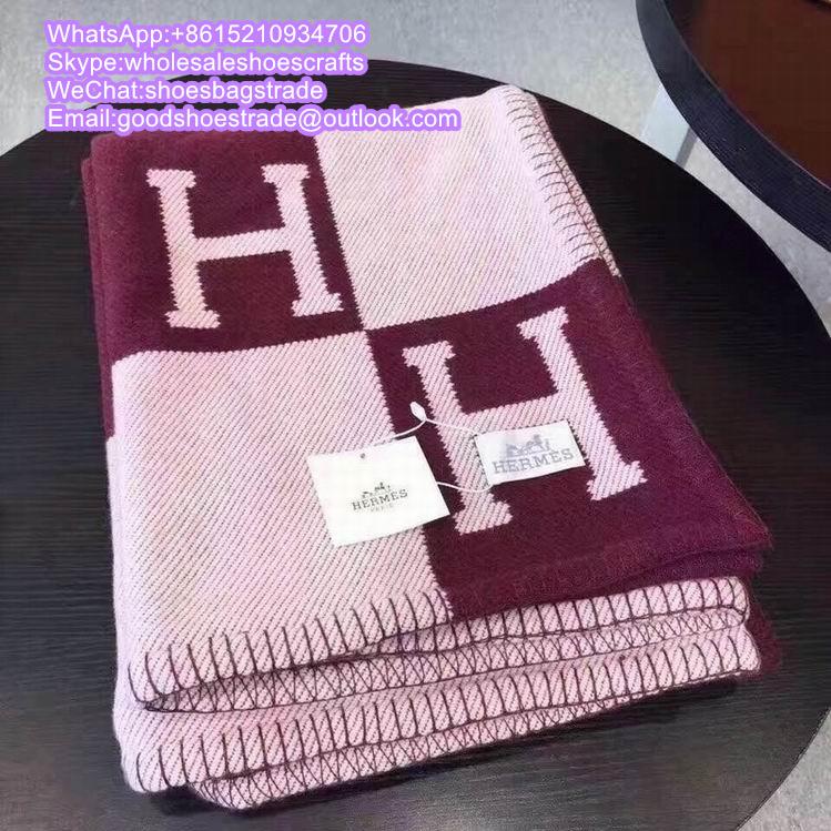 wholesale        CASHMERE WOOL THROW BLANKET H logo Blanket free shipping discou 4