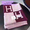 wholesale        CASHMERE WOOL THROW BLANKET H logo Blanket free shipping discou 4