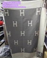 wholesale Hermes CASHMERE WOOL THROW BLANKET H logo Blanket free shipping discou