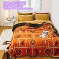 wholesale Hermes CASHMERE WOOL THROW BLANKET H logo Blanket free shipping discou