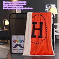 wholesale Hermes CASHMERE WOOL THROW BLANKET H logo Blanket free shipping discou