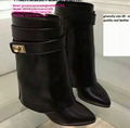 givenchy boots over the knee knitted rainboots in rubber shark lock boots givenc