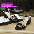 gucci Leather mid heel sandal black gucci sandals gucci slides gucci slipper GG