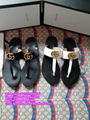       Leather thong sandal with Double G slider GG Marmont Leather Flip Flop 1