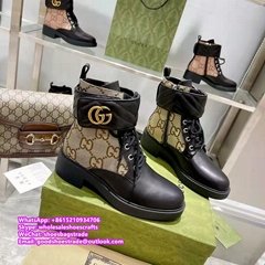       boots       sneaker boots       Leather ankle boot with Sylvie Web GG shoe